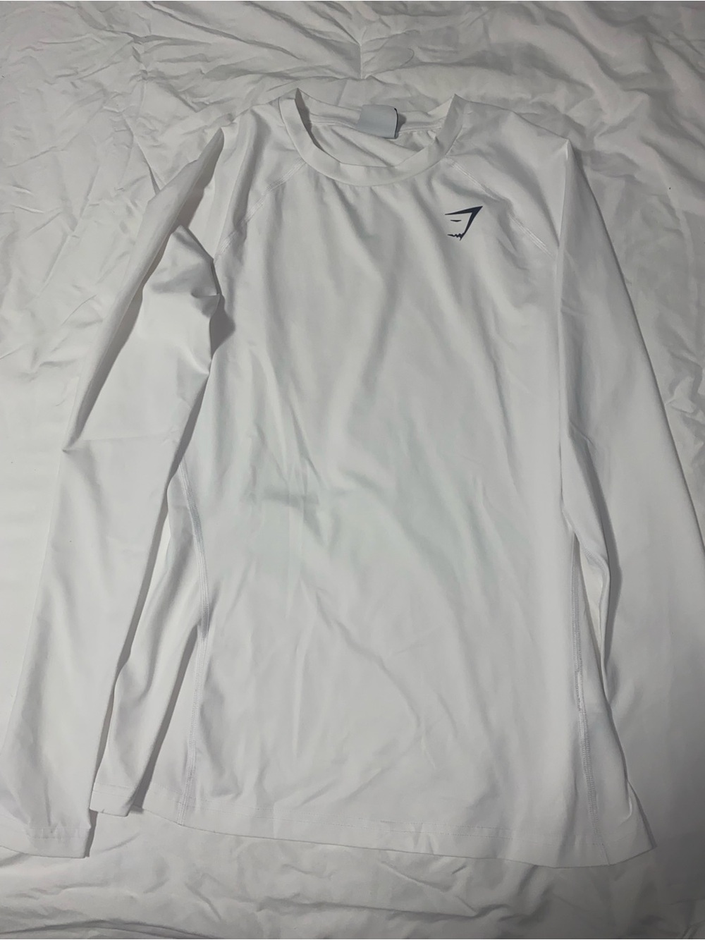 Gymshark White Long Sleeve Tee